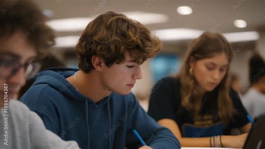 An inclusive classroom environment where students of different abilities learn together, highlighting accessible education and equal learning opportunities. cinematic color correction, natural