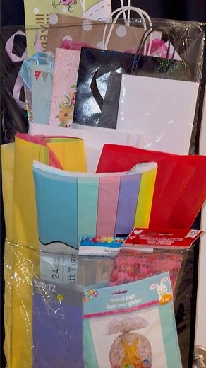 Easy Gift Bag and Tissue Paper Storage