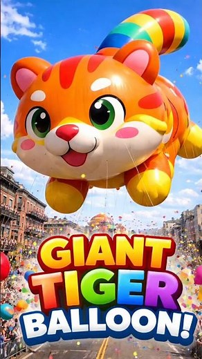 🐯🎈 GIANT TIGER BALLOON TAKES OVER THE SKY!