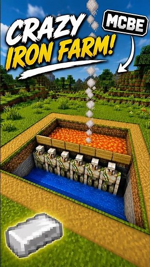 EASY Iron farm Minecraft Bedrock