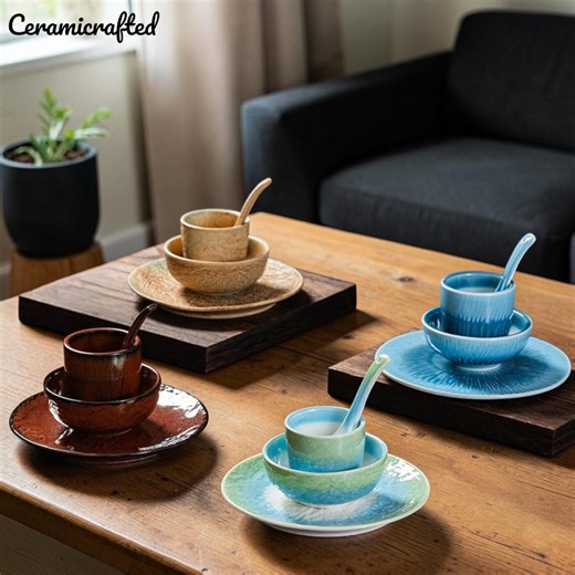 Handmade Ceramic Dinnerware Set – Japanese Style Pottery Tableware, Artisan Bowl Cup Plate Set, Modern Minimalist Kitchen Gift - Etsy