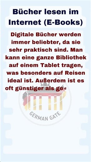 Bücher lesen im Internet (E-Books) | Höre jeden Tag zu Tag und verbessere dein Deutsch!