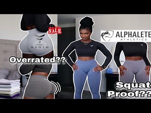 LEGGINGS TRY ON HAUL ft NVGTH, ALPHALETE | squat test & full review