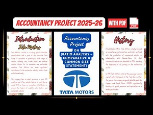 Accountancy Project Class 12 | Project On Tata Motors (Ratio + Comparative & Common Size Statement)
