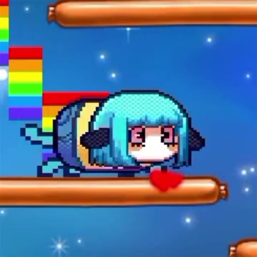 I knoww I forgot his whiskers but I was too lazy to draw them. I love this guy #nyancat #ranfren #nyon #fanmade