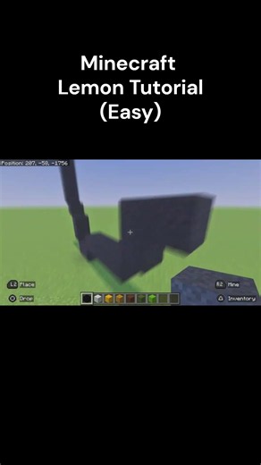 Minecraft Lemon Tutorial #minecraft #minecraftshorts #youtubeshorts #minecraftbuilding