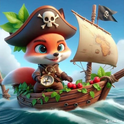 Little Fox’s Ocean Voyage! Sailing the High Seas! 🌊🗺️