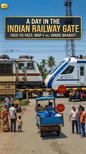 A Day in Indian Railgate Crossing🚉 #shorts #trainvideo #viral