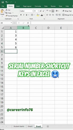 Serial Number Shortcut keys in Excel 🥶 #ExcelTricks #ExcelShorts #ExcelTips #LearnExcel #excel #yt