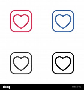 Favorites icon, Heart, Love sign symbol, Bookmark symbol, button Stock Vector Image & Art - Alamy