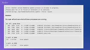 Fix Error - Another active Homebrew update process is already in progress