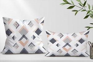 Geometric Outdoor Pillow: Modern Patio Decor, Water & UV Resistant - Etsy