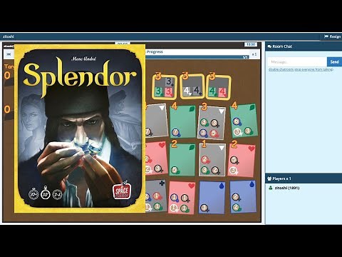 How to play Splendor - Full Game Played