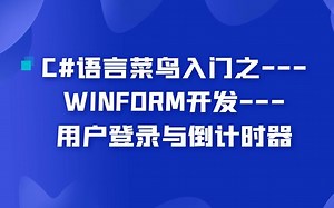 C#语言菜鸟入门之WINFORM开发-用户登录与倒计时器