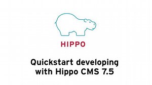 Quickstart developing your site with Hippo CMS 7.5