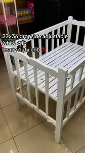 dropside adjustable white crib 🤗#whitecrib #woodencrib #MKBABYSTUFF | M/K BABY STUFF
