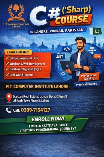 C # Sharp Course In Lahore, Punjab Pakistan