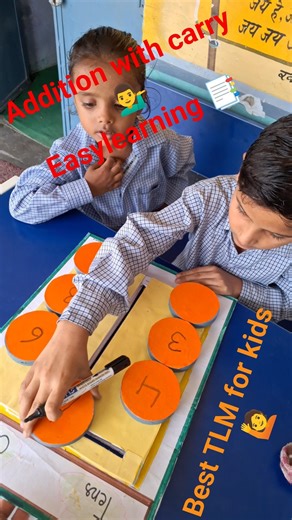 Addition with carry @adding tens & ones#easylearning#best tlm idea #innovative#creativity#education