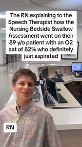 Explaining the wild world of bedside swallow assessments to a speech therapist. 😅 Follow TeachRN for guidance, support & mentoring! 🩺 #nursesofinstagram #nursingstudent #icunurses #nurseanesthesia #crna | TeachRN
