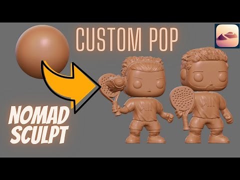 How to make custom funko pop in nomad sculpt PT 1 | 3d modelling | Timelaps