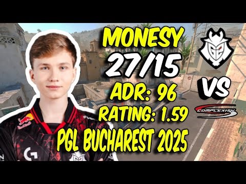 G2 m0NESY (27/15) vs Complexity! CS2 m0NESY POV (Dust2) at PGL Bucharest 2025