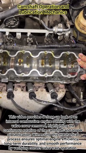 Camshaft Operation and Lubrication Mechanics #shorts #mechanic #automobile