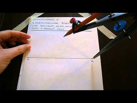 Construction No 2 Perpendicular Bisector of a Line Segment