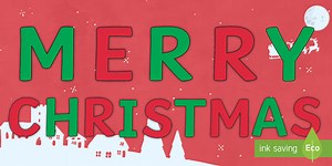 Merry Christmas Display Lettering