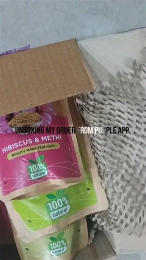 Unboxing my order from purple app 💜#haircare #skincare #purple #unboxingvideo #unboxing #viralshorts