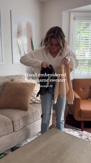 DIY Baby Name Sweater: Hand Embroidery Tutorial