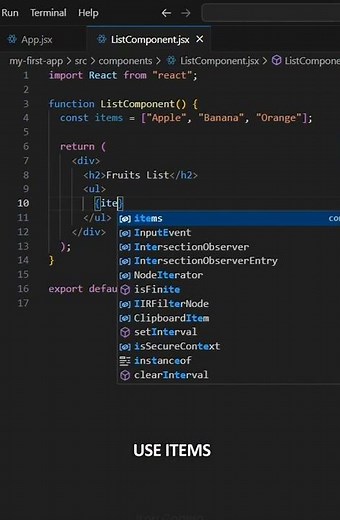 Day 46 : Learn how to use List Rendering in react js.