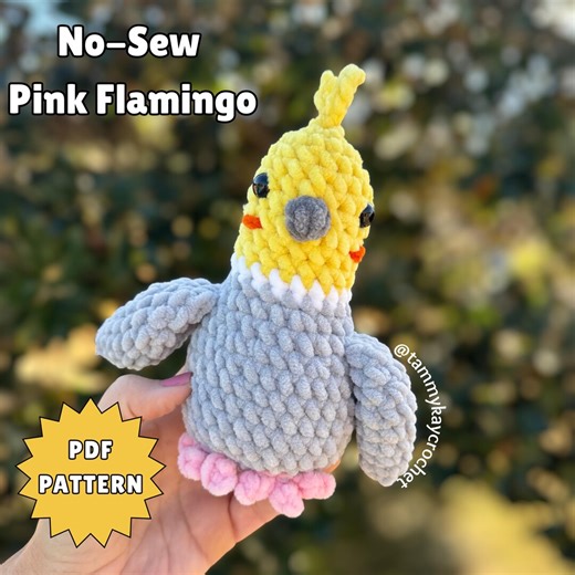 No Sew Crochet Bird Pattern: Cockatiel (PDF Pattern), Amigurumi Bird, Market Makes - Etsy