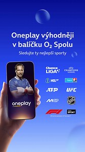 Sledujte sport živě ještě výhodněji. Oneplay za zvýhodněnou cenu s O2 Spolu. 💯 | O2 CZ