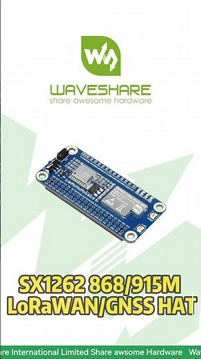 SX1262 868/915M LoRaWAN/GNSS HAT，Seamless integration with Raspberry Pi boards#meshtastic #lora