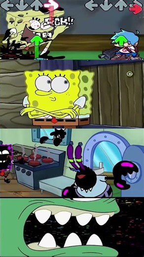 FNF Boyfriend Shooting Scene vs SpongeBob 💥 - Friday Night Funkin'
