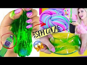 DIY SLIMES FEITOS COM 1 INGREDIENTE E SEM COLA! TESTADOS! #3 Michelle Almendra