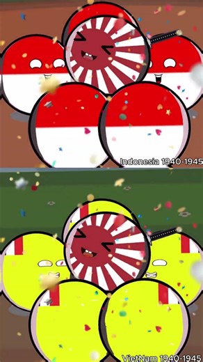 Vietnam and Indonesia Independence Day #countryballs #vietnam #indonesia #vietnamcountry