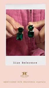 Emerald Green Crystal Stud Earrings, Swarovski Embellished Emerald Green, Emerald Cut Earrings, Bridal Dark Green Earrings, Gift for Her - Etsy