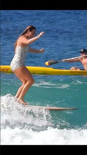 Slow Motion Surf Girl surfing in HAWAII 🏄‍♀️