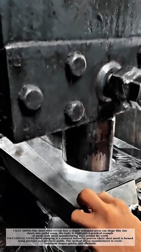 Metal Pressing Machine Turns Zinc Sheet Into Spoon Shape! #shorts