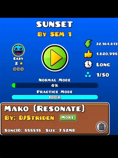 Sunset (100%) All coins - #geometrydash #roptopgames #gd #geometrydashlevel #games