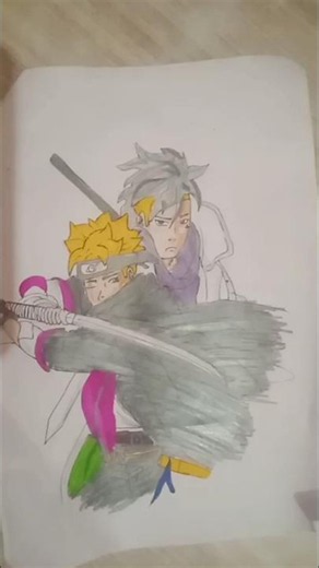 #boruto and kawaki#fanart #naruto son drawing #speed drawing #miskio ikimoto#timelapse# drawing #