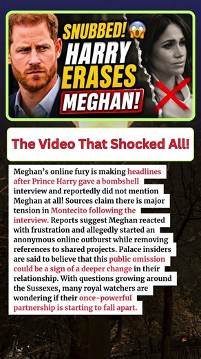 SNUBBED?! 😱 Prince Harry Erases Meghan In New Interview — Sussex Split Rumors Explode!