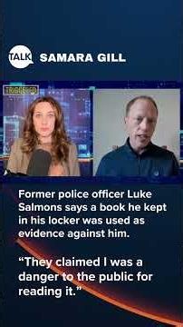 Former police officer says a book found in his locker was used as evidence against him