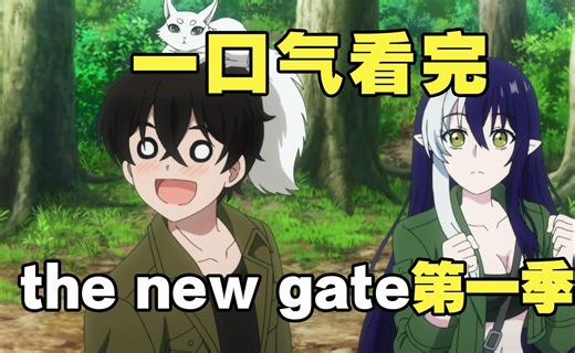 一口气看完《THE NEW GATE》（《新之门》），男主居然意外来到了500 年后的游戏世界随手救下的小狐狸居然是神级魔兽？男主带妹出新手村开始新的副本