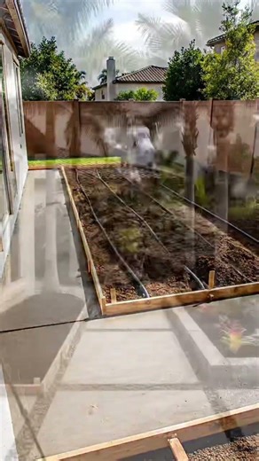 Tropical vibes in my own yard #yard #tropical #homegoals #beforeandafter #palmtrees #homeimprovement