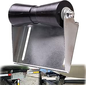 10" Boat Trailer Keel Roller with Bracket, Adjustable Galvanized Steel Keel Roller Assembly Kit for Boat Easy Water Launch