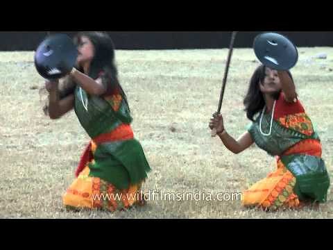 Indian Bodo women dance a warrior community dance