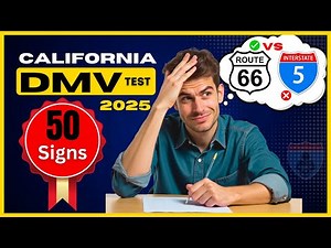 Official California DMV Practice Test (50 Hardest Signs)