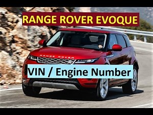 Where is the VIN located on the Range Rover Evoque?